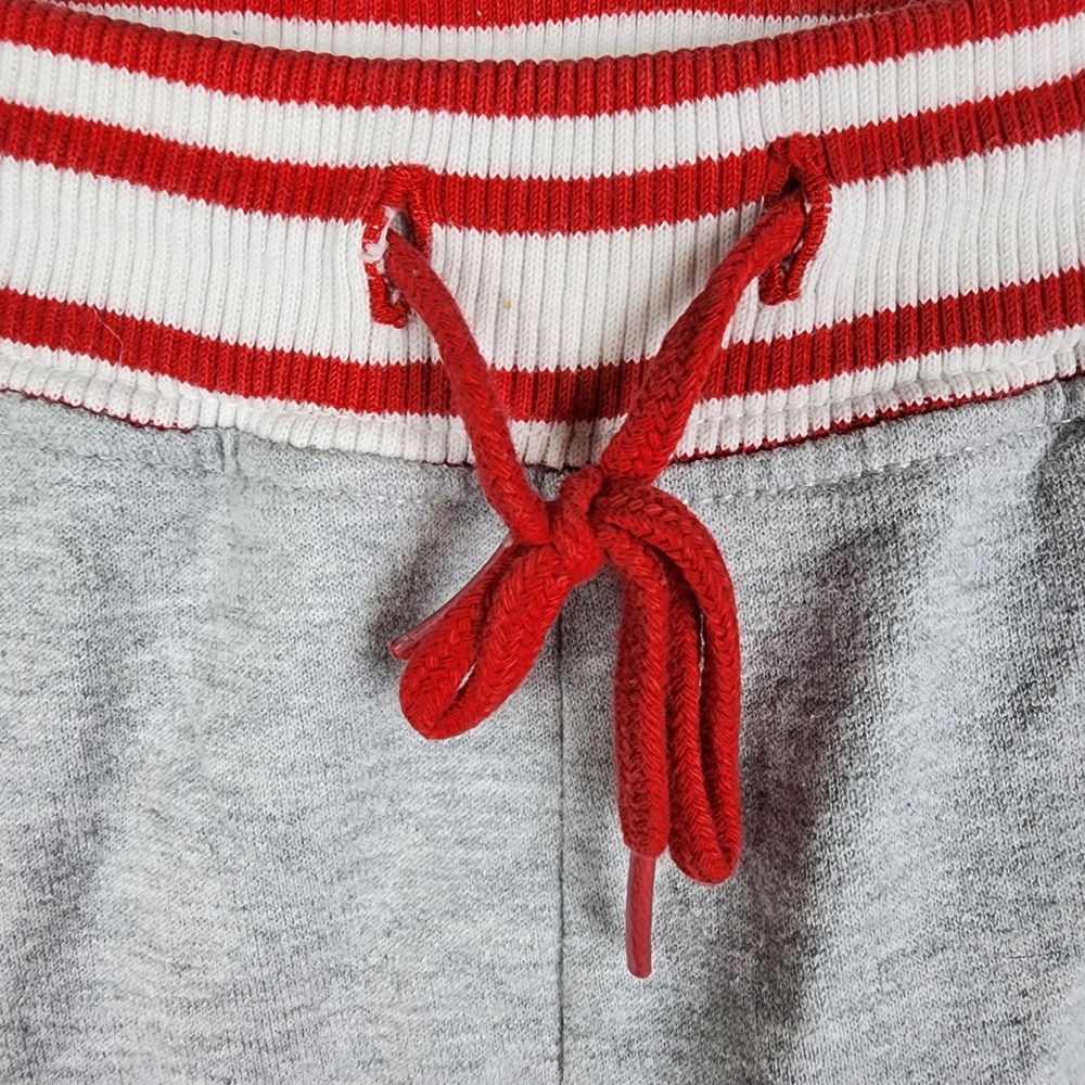Tommy Hilfiger Sweatpants Women Medium Grey Red Striped Varsity Athletic Dept - Picture 4 of 8